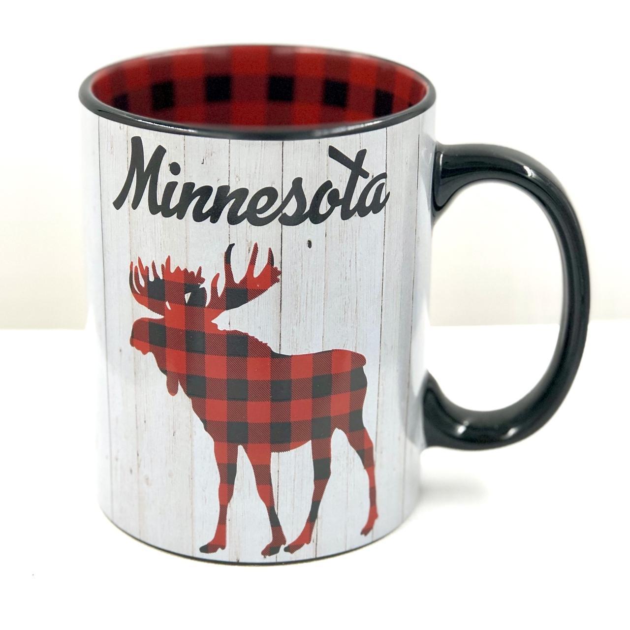 Minnesota Cozy Plaid Moose Mug - Love From USA