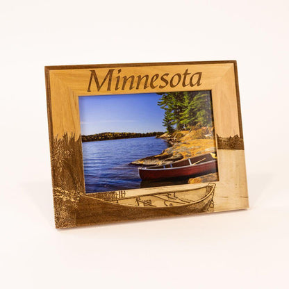 Minnesota Engraved Wood Frame 5 x 7" - Love From USA