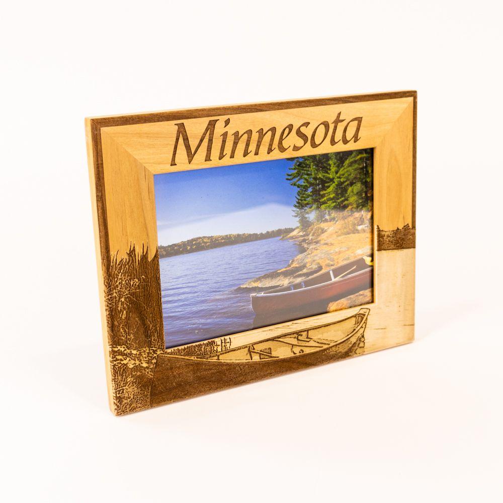 Minnesota Engraved Wood Frame 5 x 7" - Love From USA