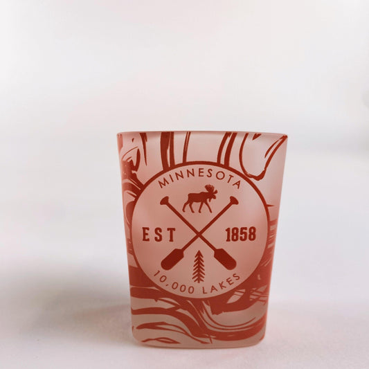 Minnesota Established Marble Red Shot Glass - Love From USA