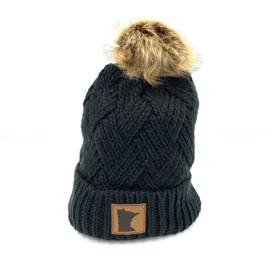 Minnesota Leather Patch Beanie - Love From USA