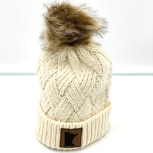 Minnesota Leather Patch Beanie - Love From USA