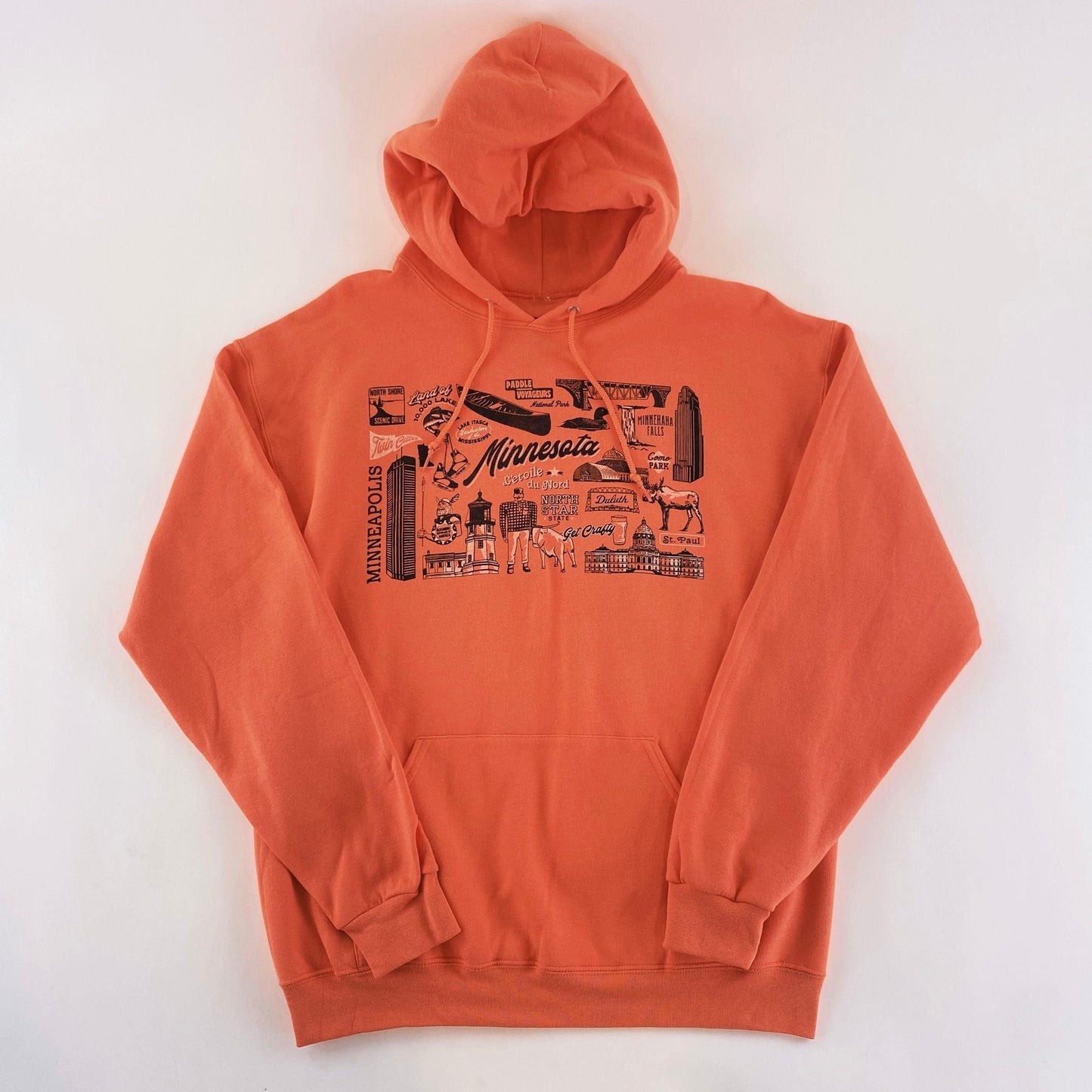 Minnesota Local Icons Sweatshirt - Coral - Love From USA