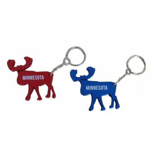 Minnesota Moose Antler Bottle Opener Keychain (Assorted Colors) - Love From USA