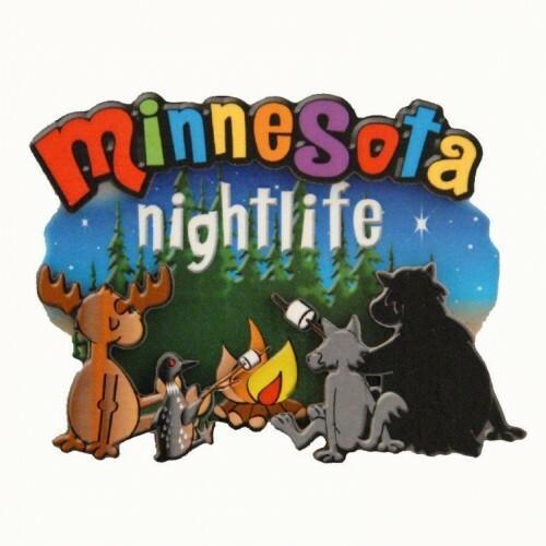 Minnesota Nightlife 3D Magnet - Love From USA