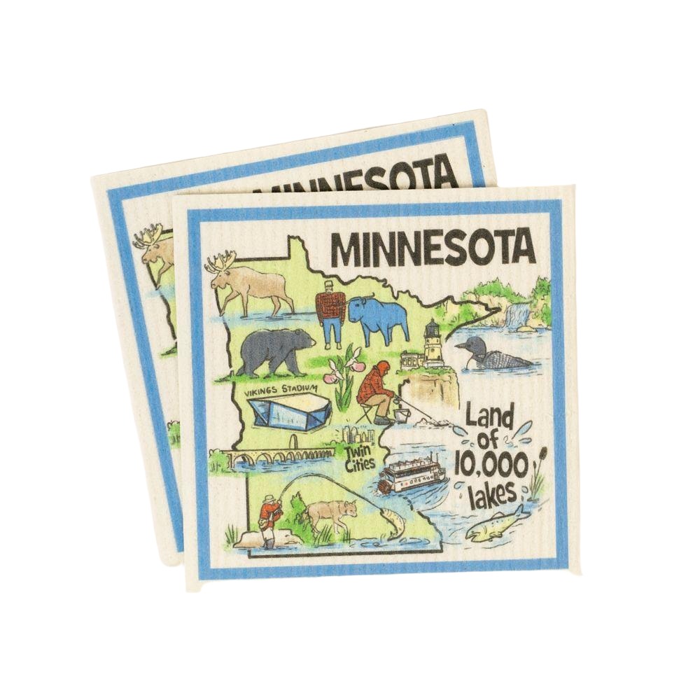 Minnesota Scene Swedish Dishcloth (Set of 2) - Love From USA