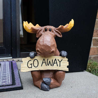 Moose Welcome/Go Away Sign - Love From USA