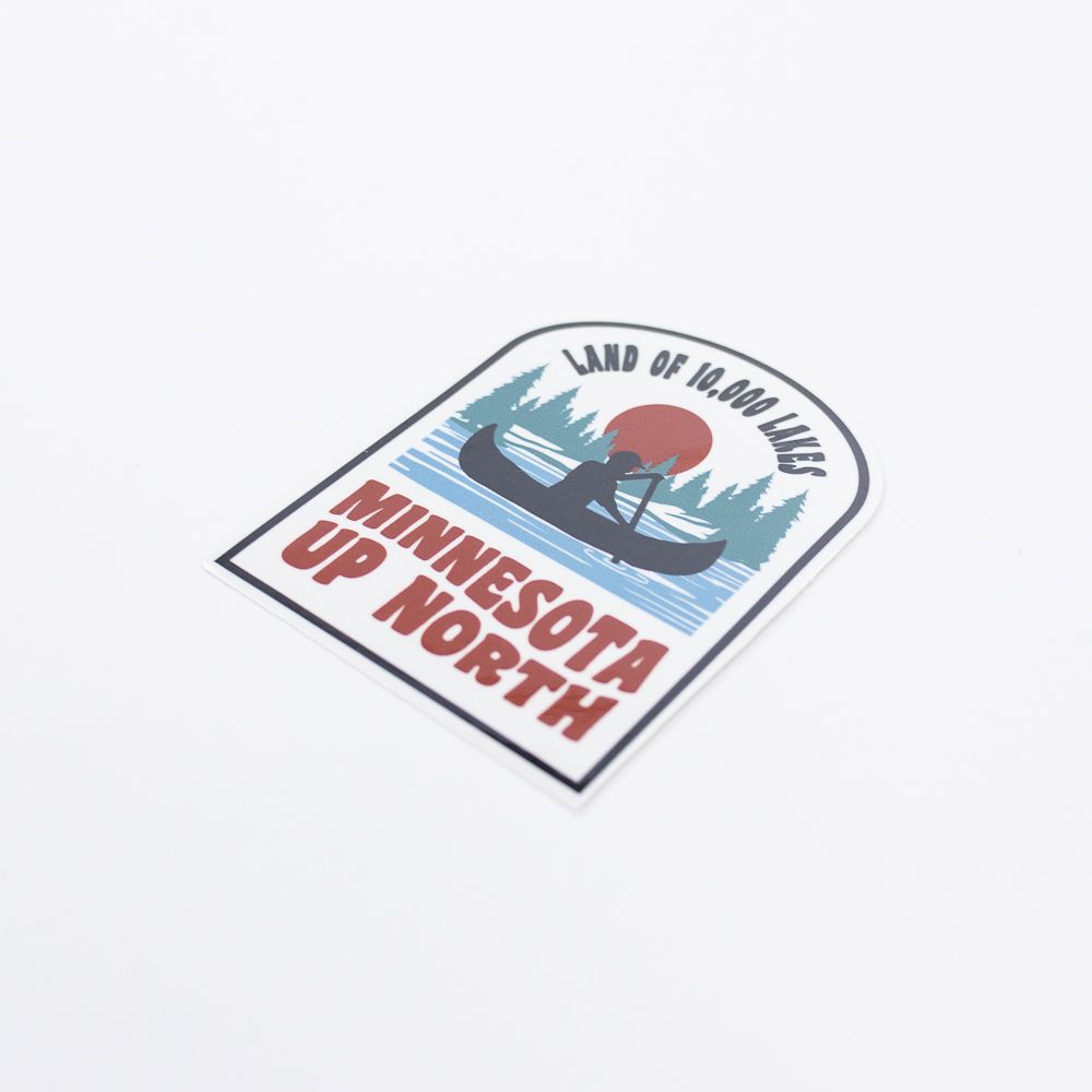 Canoe The Lakes Minnesota Sticker