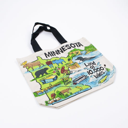 Whimsical Minnesota Map Tote Bag - Love From USA