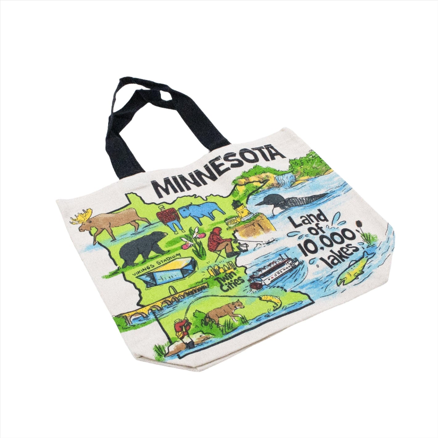 Whimsical Minnesota Map Tote Bag - Love From USA