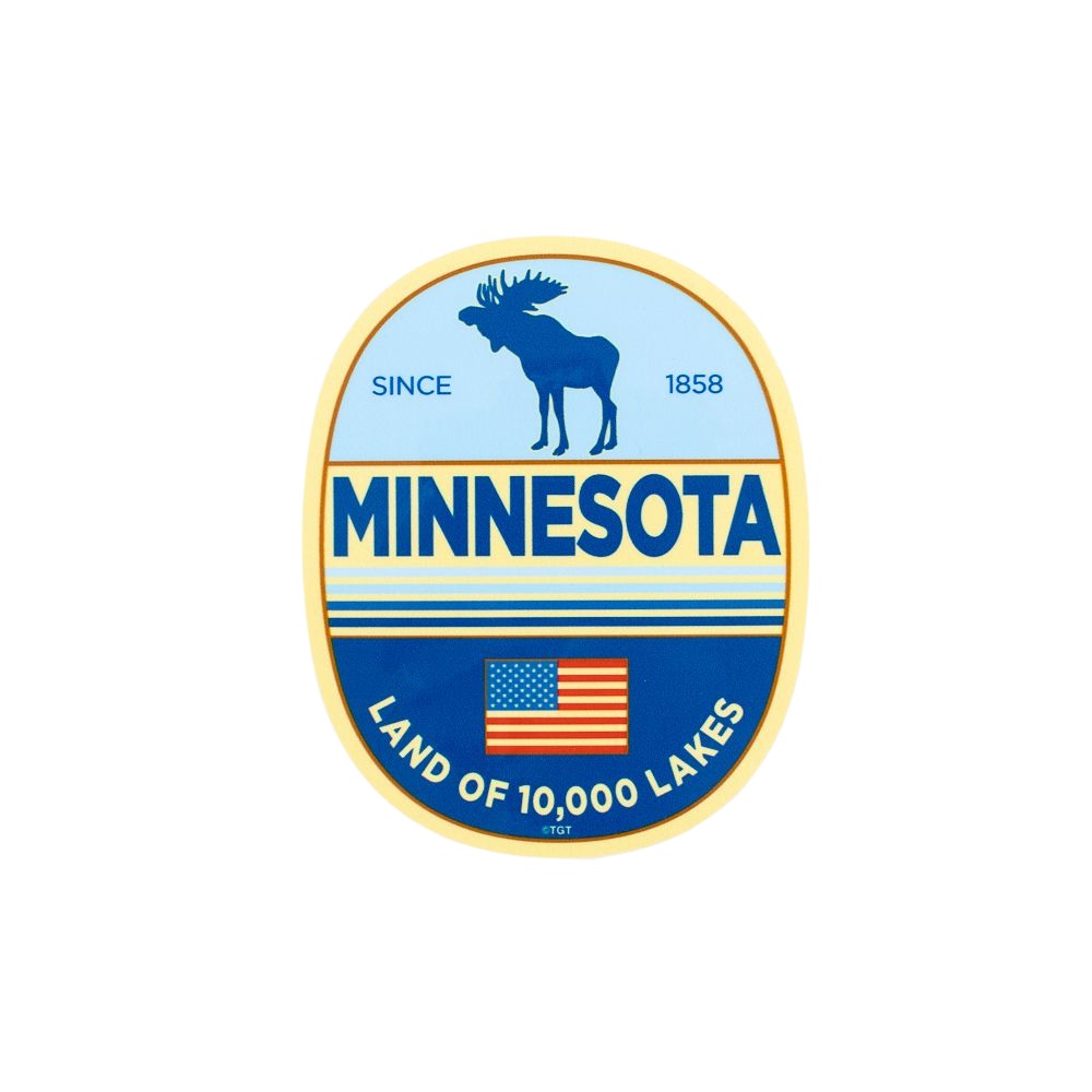 Moose Minnesota Badge Sticker