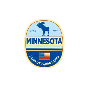 Moose Minnesota Badge Sticker - Love From USA
