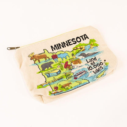 Zipper Minnesota Scene Canvas Pouch - Love From USA