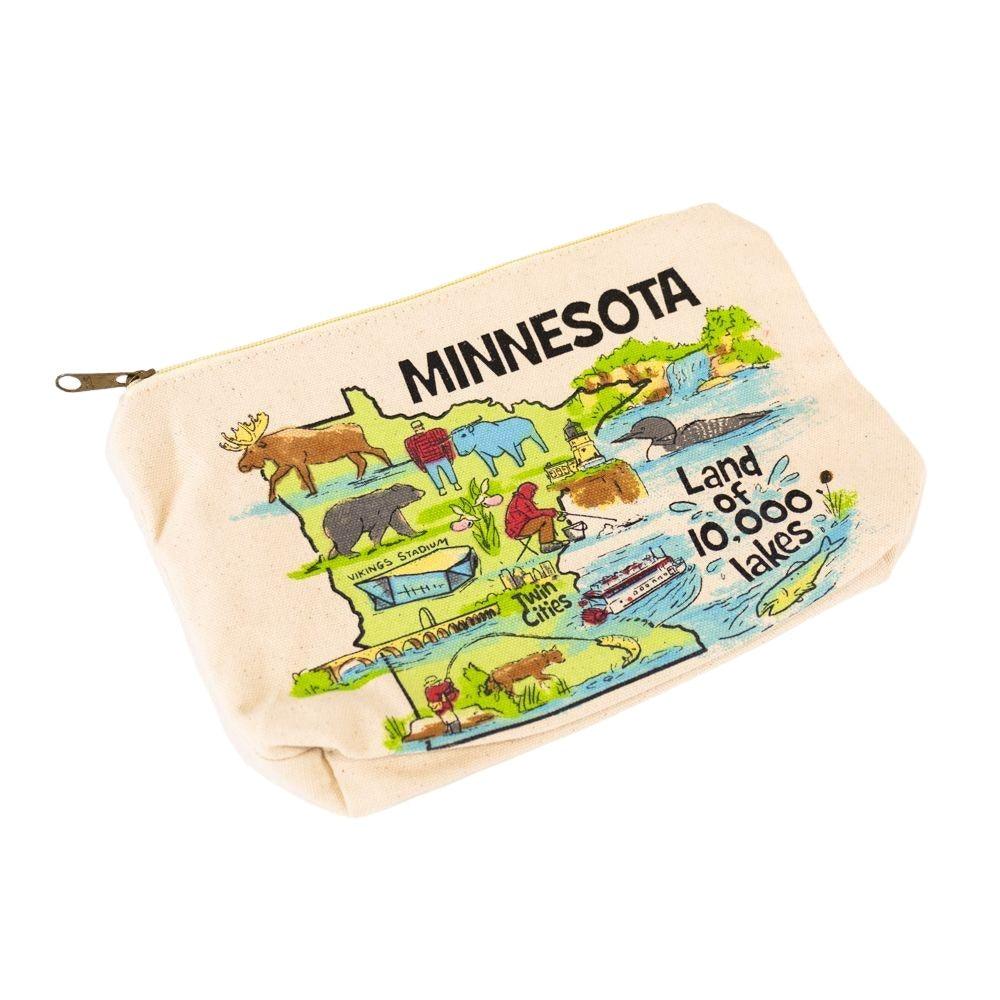 Zipper Minnesota Scene Canvas Pouch - Love From USA